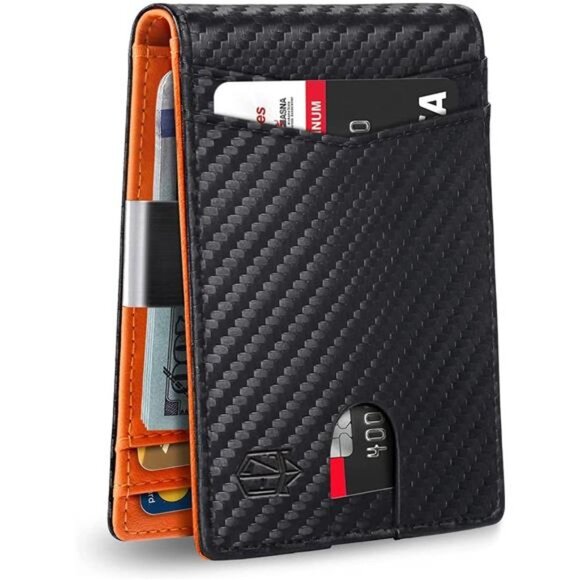 Wallet for Men Slim with 12 Slots Men's RFID Wallet Minimalist Front Pocket